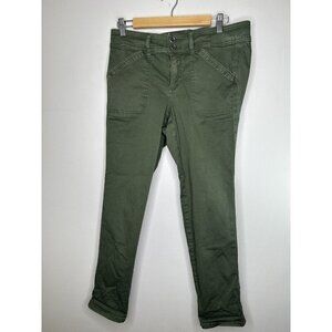 Torrid Plus Aviator Crop twill olive green Capri pants Pockets Size 10
